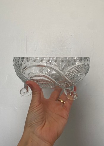 Bohem Tarzı Beyaz Desenli Cam Şekerlik Seti - Görsel 5