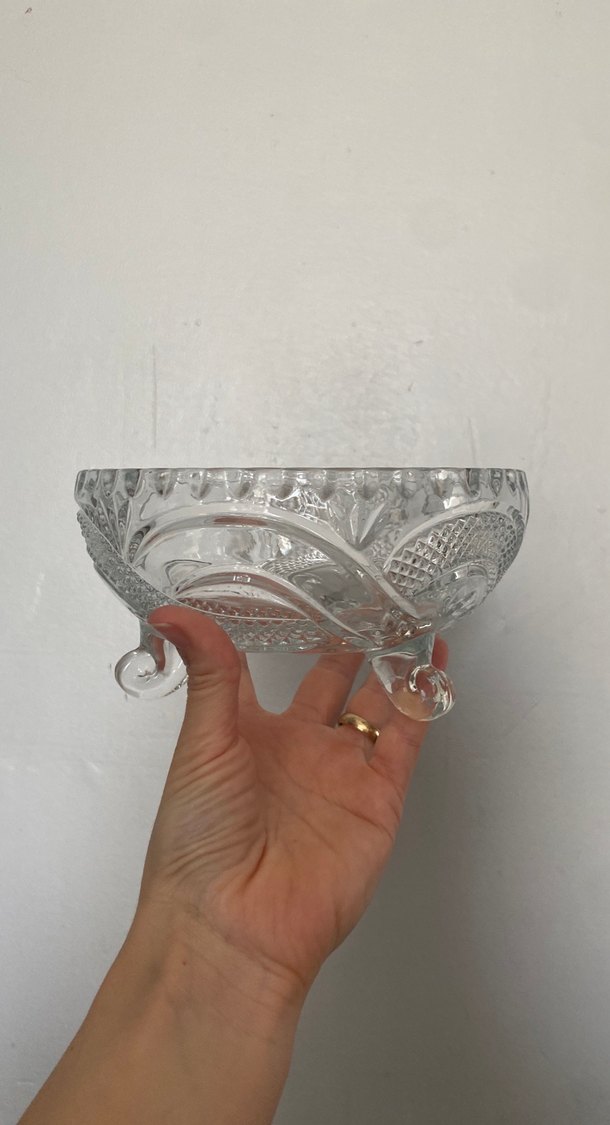 Bohem Tarzı Beyaz Desenli Cam Şekerlik Seti - Görsel 5