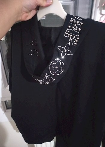 Kadın Siyah Nakışlı Payetli Eşofman Takımı - Görsel 13