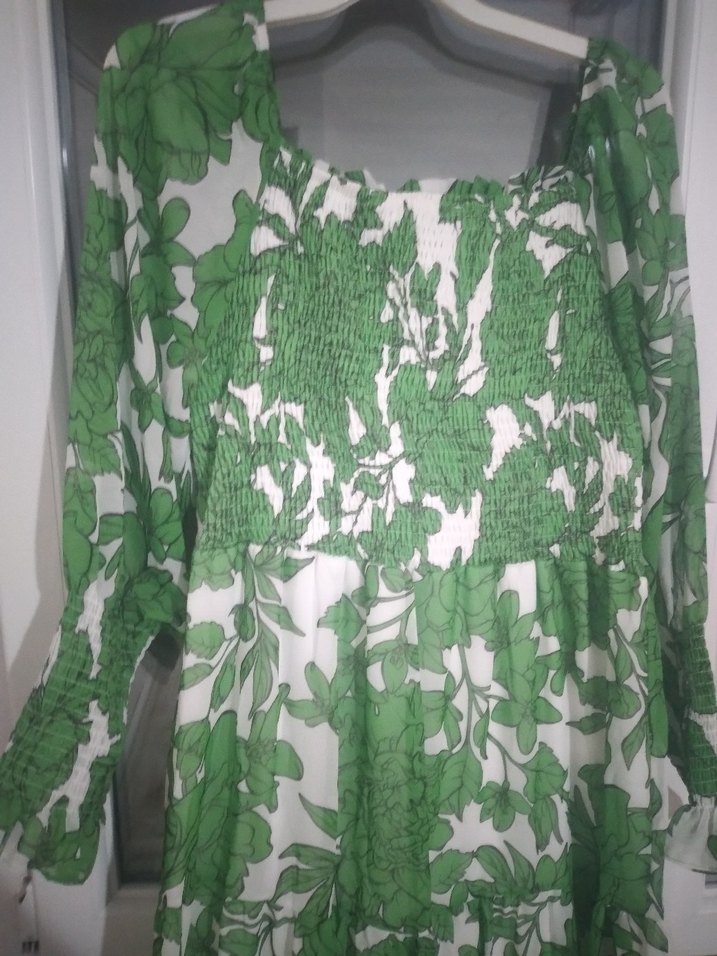 Yeşil Bohem Uzun Elbise - Görsel 4