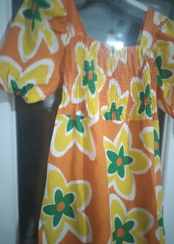 Renkli Çiçek Desenli Uzun Bohem Elbise - Görsel 6