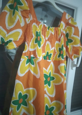 Renkli Çiçek Desenli Uzun Bohem Elbise - Görsel 7