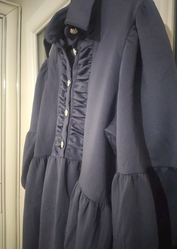 Mavi Pamuklu Uzun Kollu tunik - Görsel 2