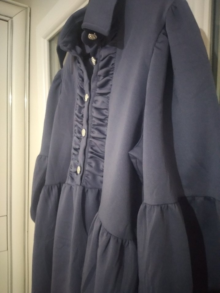 Mavi Pamuklu Uzun Kollu tunik - Görsel 2