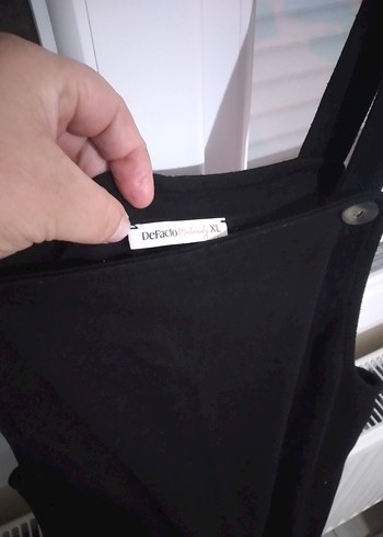 Siyah Süet Kız Salopet - Görsel 8