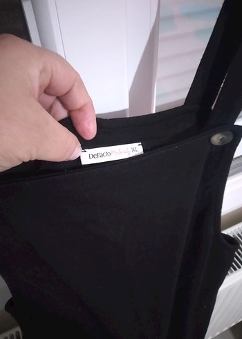 Siyah Süet Kız Salopet - Görsel 9