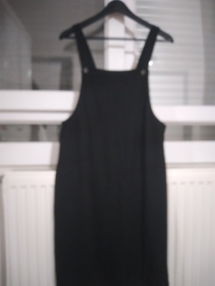 Siyah Süet Kız Salopet - Görsel 2