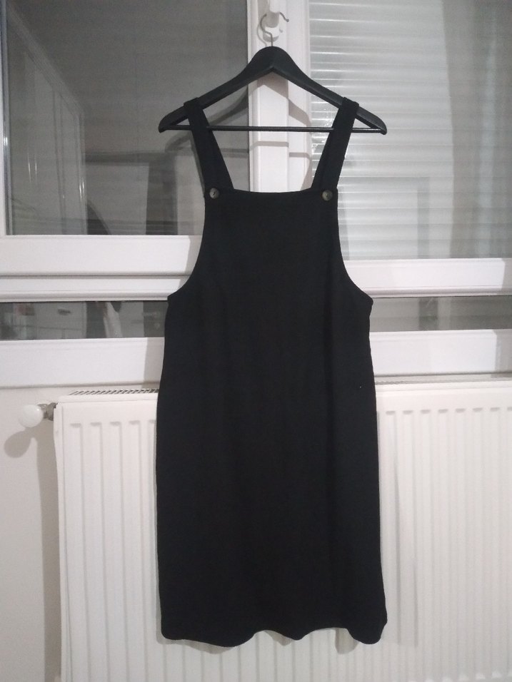 Siyah Süet Kız Salopet - Görsel 4