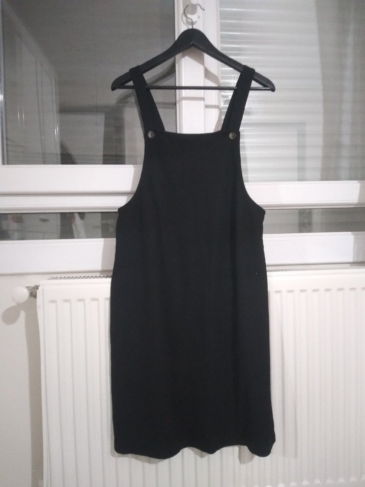 Siyah Süet Kız Salopet - Görsel 3