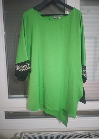 Yeşil Salaş Abiye tunik - Görsel 6