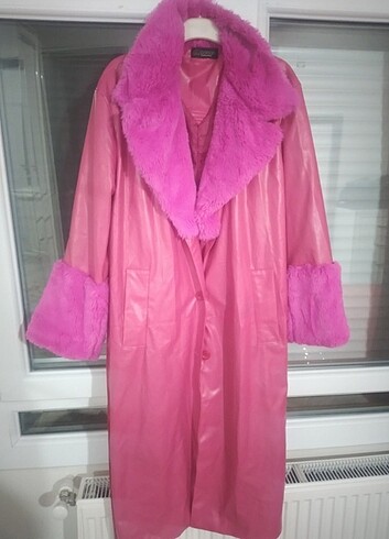 Kürklü deri mont - Görsel 6