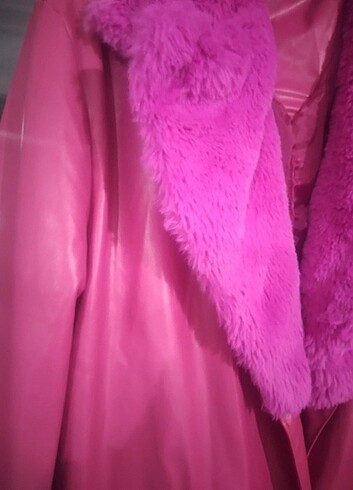 Kürklü deri mont - Görsel 7