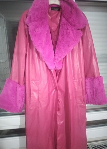 Kürklü deri mont - Görsel 11