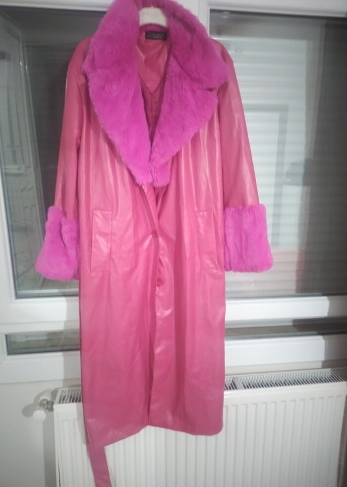 Kürklü deri mont - Görsel 2