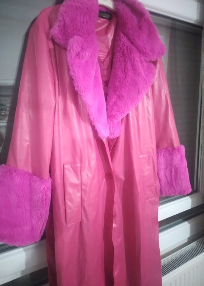 Kürklü deri mont - Görsel 3