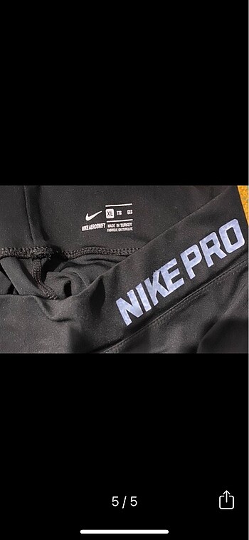 xl Beden siyah Renk Spor tayt nike transparan