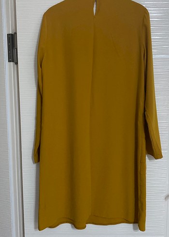 xxl Beden Kadın Pilili Midi Sarı tunik Massima Donna