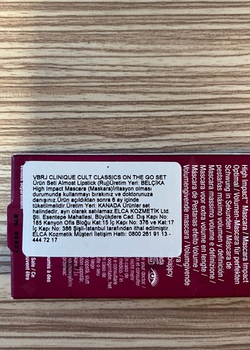 Clinique  ruj ve maskara seti - Görsel 2