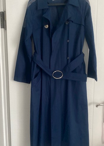 Armine 40 beden Lacivert Kadın Trençkot - Görsel 4