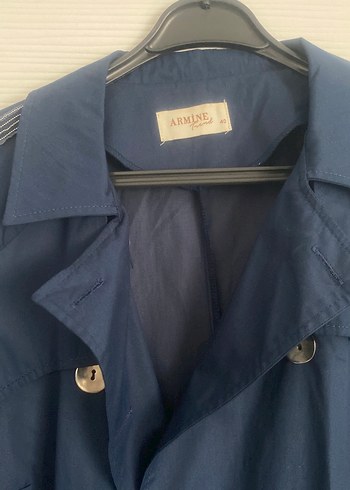 Armine 40 beden Lacivert Kadın Trençkot - Görsel 2