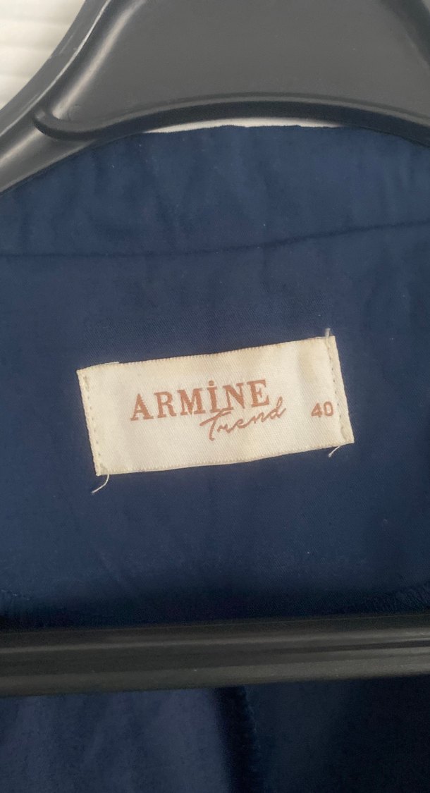 Armine 40 beden Lacivert Kadın Trençkot - Görsel 3