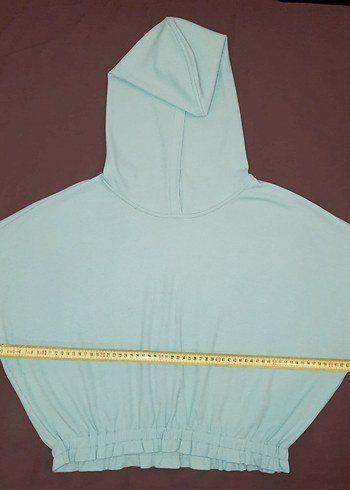 l Beden mango Kısa Kollu açık yeşil Kapüşonlu Sweatshirt