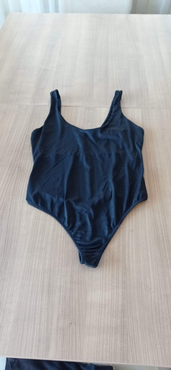 siyah Düz Kesim Kadın body - Görsel 2