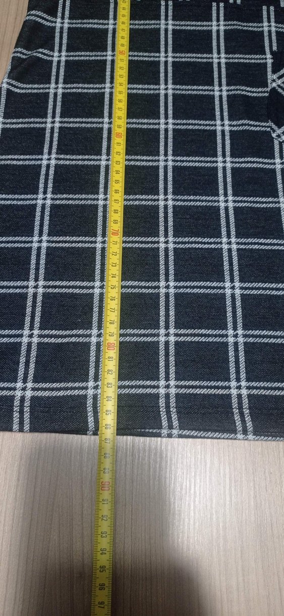 Gri Kareli jile elbise - Görsel 2