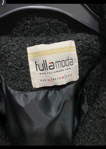 Siyah Peluş Kadın Midi Kaban - Görsel 6