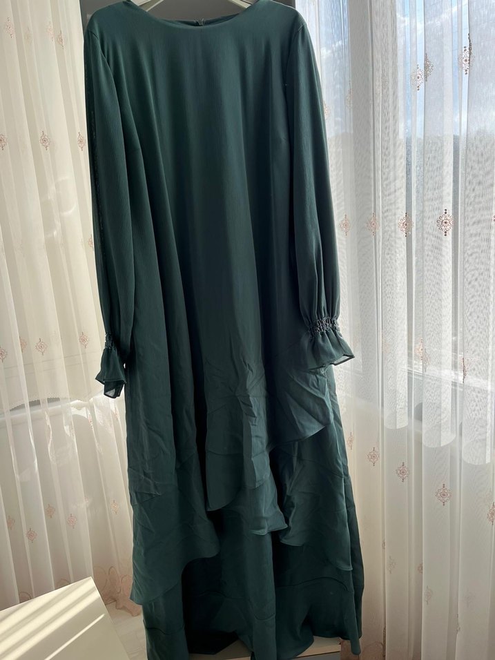 Bohem Salaş Uzun Kollu Uzun Elbise - Görsel 4