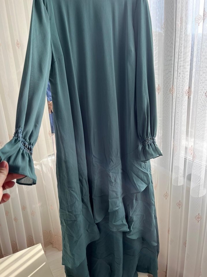 Bohem Salaş Uzun Kollu Uzun Elbise - Görsel 3