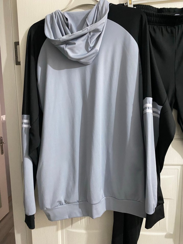 Gri Kadın Fermuarlı Spor Takımı - Görsel 5