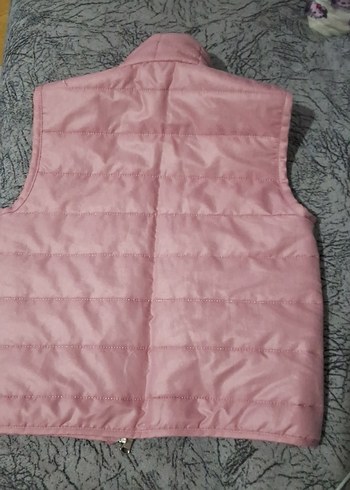 Kız Çocuk Pembe Kürklü Yelek - Görsel 2
