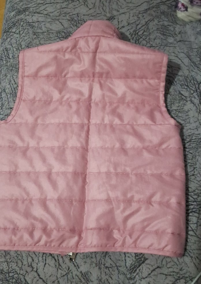 Kız Çocuk Pembe Kürklü Yelek - Görsel 2