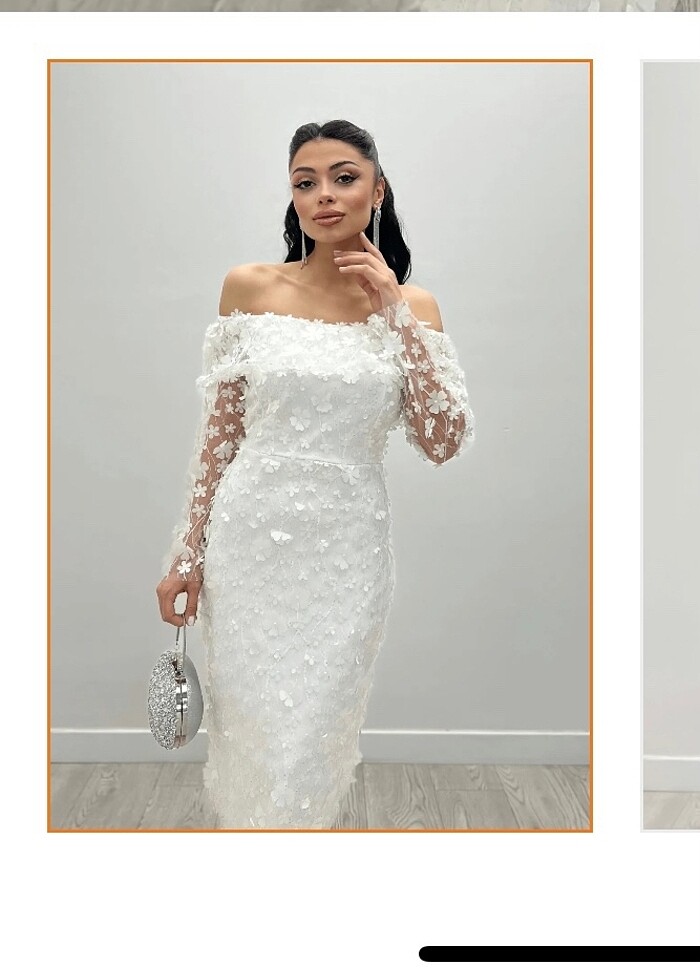 Beyaz çiçekli elbise - Görsel 2