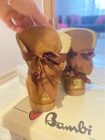 38 Beden camel Renk Banbi tüylü ugg tarzı bot