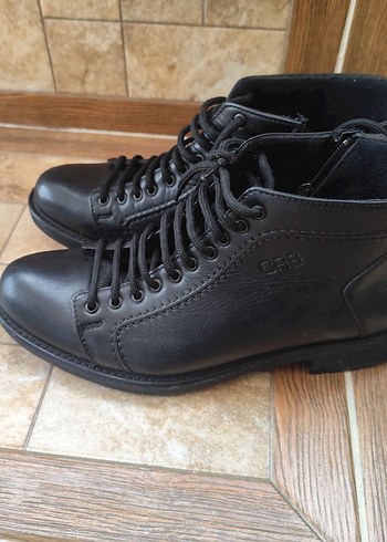 Siyah Deri Erkek Günlük Bot - Görsel 3