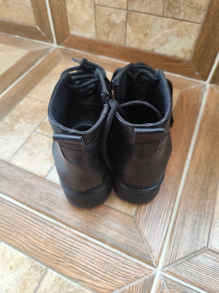 Siyah Deri Erkek Günlük Bot - Görsel 2