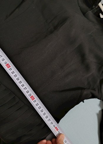 Siyah Piliseli Uzun Kollu Uzun Elbise - Görsel 8