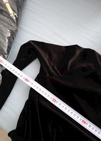 Uzun Siyah Gotik Kadın Elbise - Görsel 6