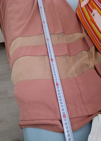 Armine Bej Renkli Pilili Uzun Kollu Kadın Elbise - Görsel 8