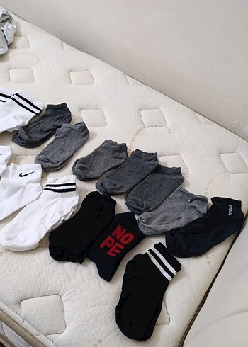 Beyaz Midi Erkek Çorap SION Logolu - Görsel 3