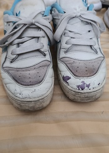 Beyaz Bağcıklı Kadın Spor Ayakkabı - Görsel 5