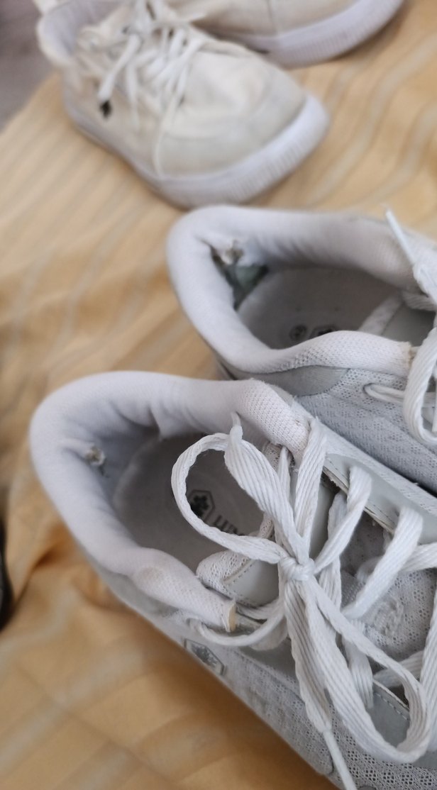 Beyaz Bağcıklı Spor Ayakkabı - Görsel 5