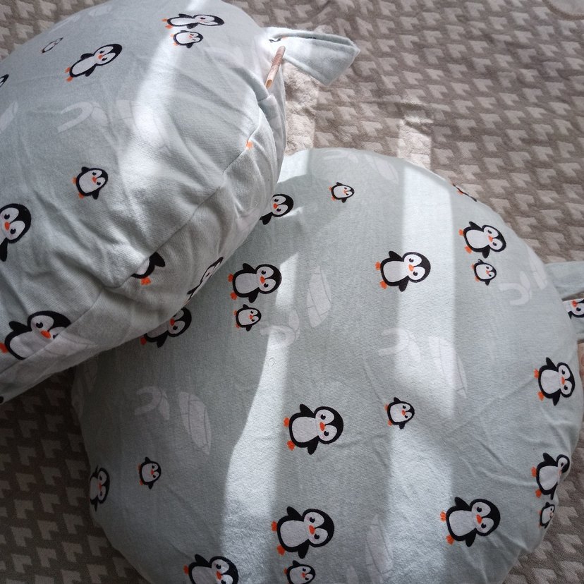 Gri Desenli Polar Emzirme ve Hamilelik Yastığı - Görsel 2