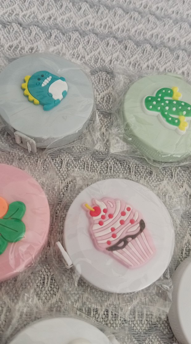 Pastel Renkli Yuvarlak Ölçü Mezura - Görsel 2