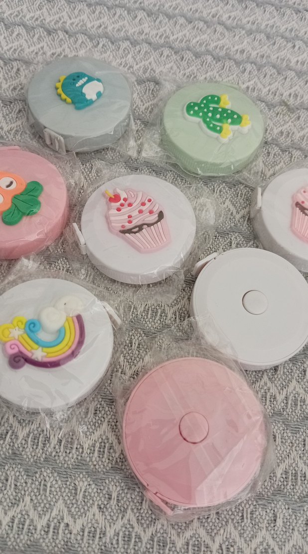 Pastel Renkli Yuvarlak Ölçü Mezura - Görsel 4