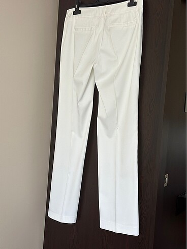 38 Beden beyaz Renk Koton beyaz kumaş pantolon