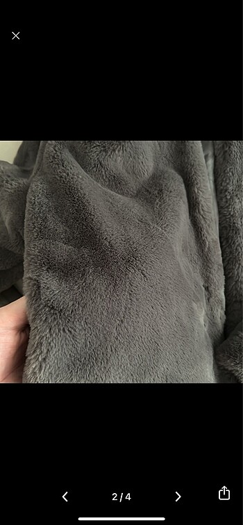 Diğer Gri Peluş Mont