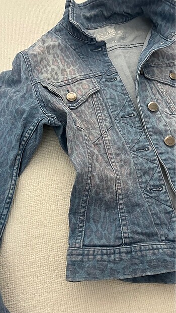 Desenli kot ceket - Görsel 3